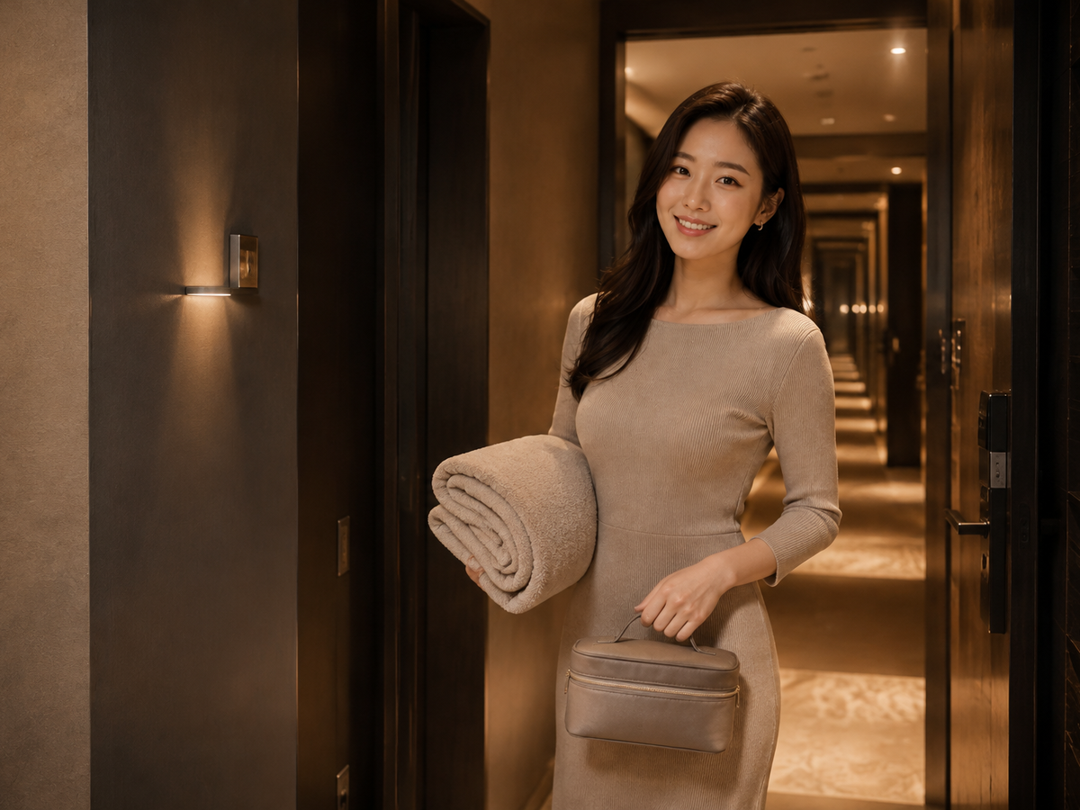 서울 강서구 방문 홈케어 일정을 준비하는 젊은 성인 한국 여성 관리사